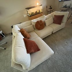 White Corduroy Couch