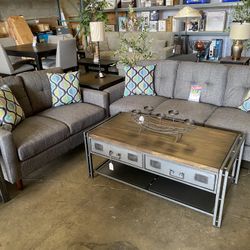 New sofa/loveseat gray $450