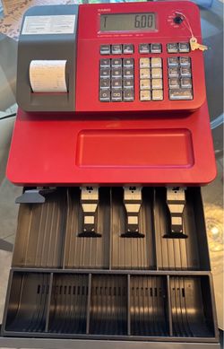 Casio SE-G1 Electronic Cash Register + Keys & 20+ Receipt Rolls – Works Great