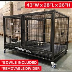 Indoor Dog/Pet Kennel Cage Crate On Wheels!