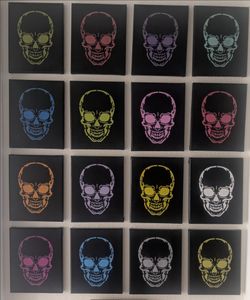 Wall Art Skulls - Acrylic on Canvas - Halloween