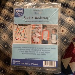NEW Stick-N-Washaway Embroidery Sheets