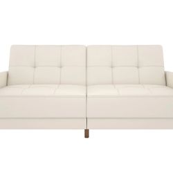 Brand New White Convertible Futon Sofa – 3 Positions