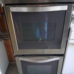 Whirlpool stainless steel double oven electric 240 volts fully functional