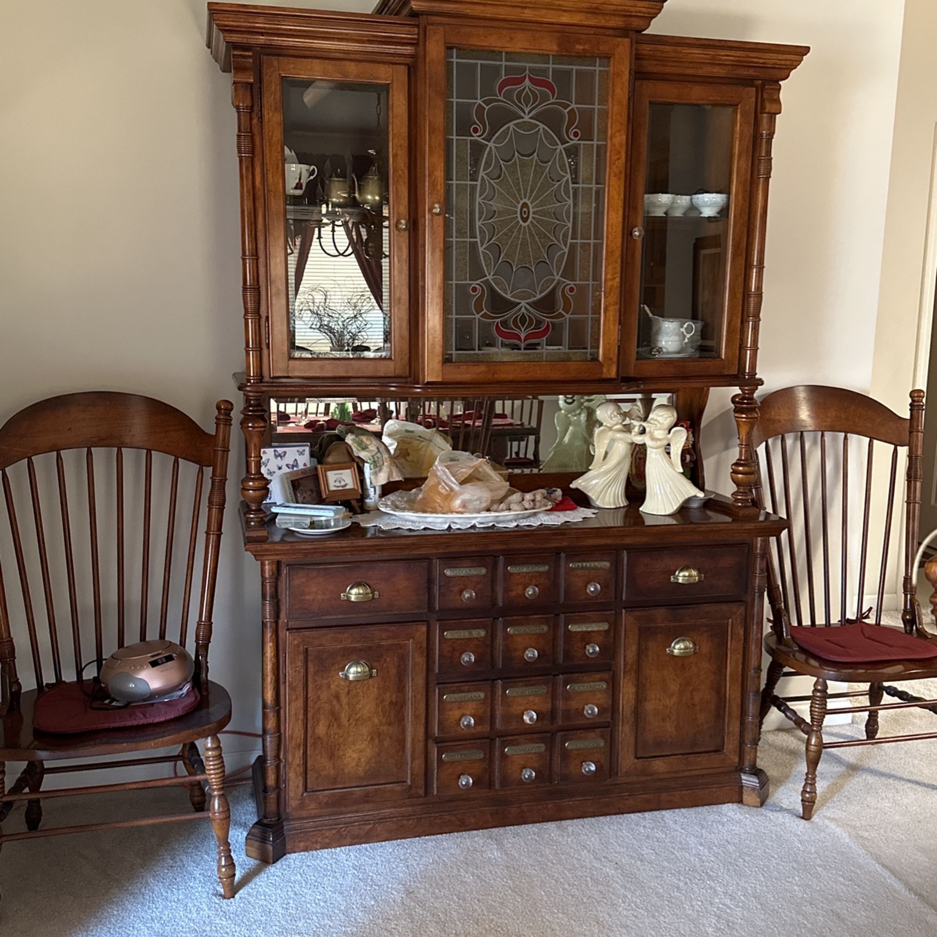 Huffman Koos Original ..Dining Room Table And Hutch