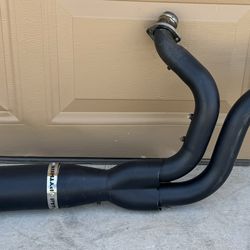 Harley Touring M8 Python Two Into One Pipe