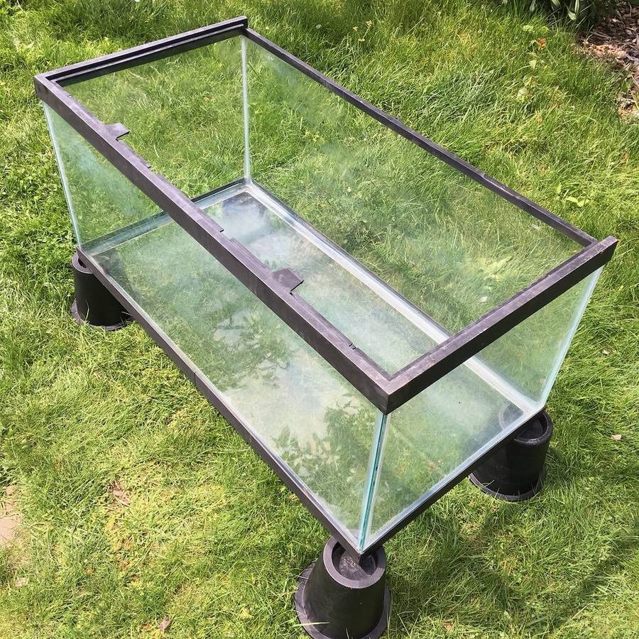 Large Size 36"L x 18.25"W x 16.75"H Glass Terrarium Aquarium Fish Tank with Wire Screen Top