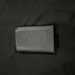 coach trifold wallet black 