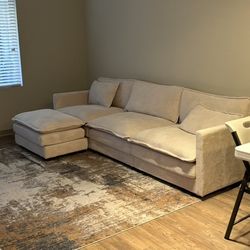3 Seater Couch w/Ottoman 112”