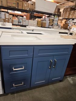 Beautiful blue 42" bathroom Vanity