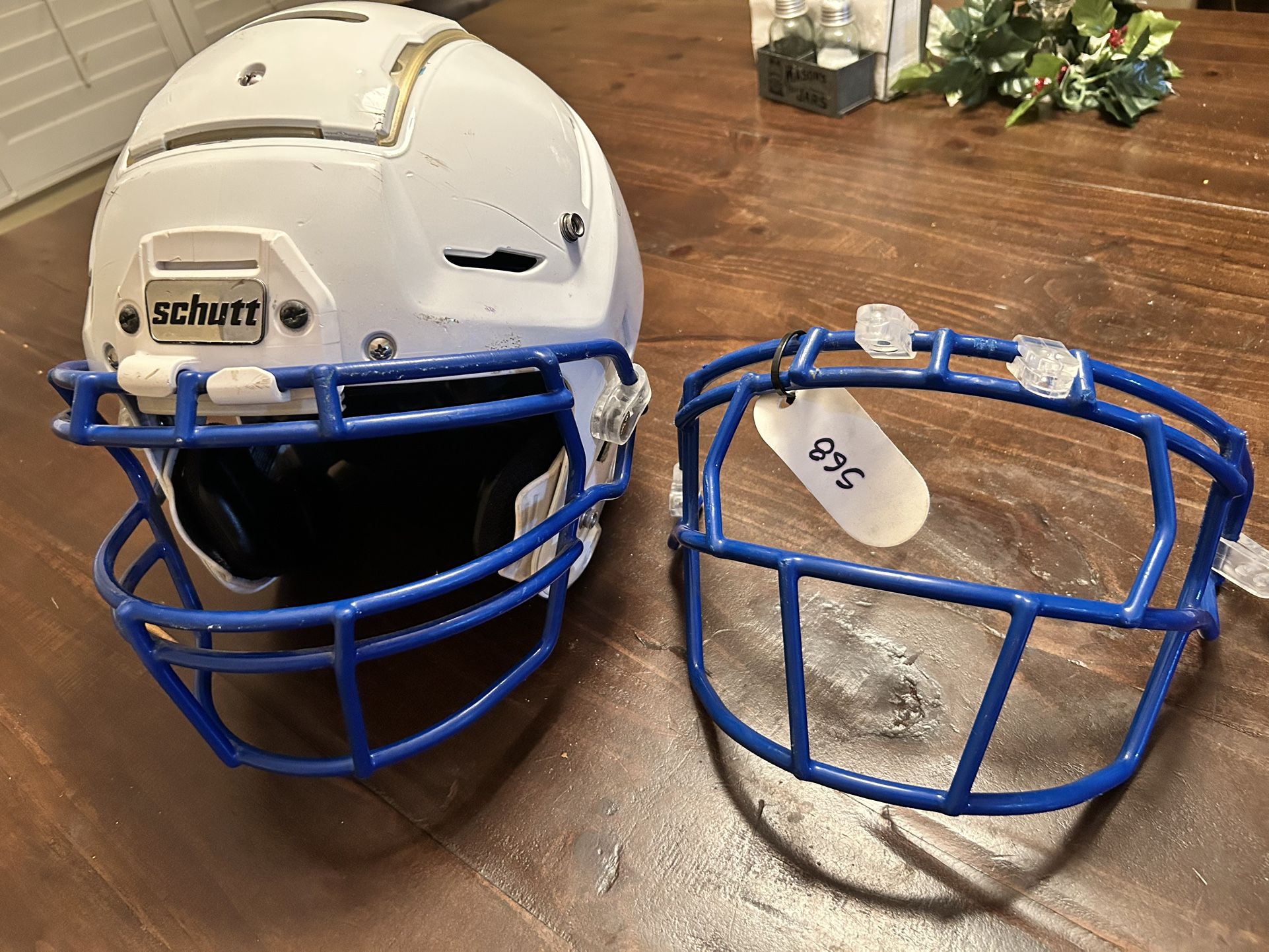 Football Helmet and Facemask