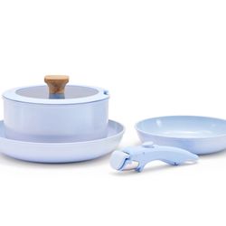 5 PCs pots and pans set removable handle non stick, detachable handle ceramic cookware set kitchen cooking oven dishwasher safe