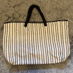Lancome Paris Large Striped Tote Bag 