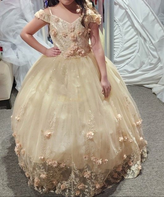 Dress For Girls Champagne