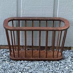 Vintage 60s Mid Century Modern MCM Arthur Umanoff Style Spindle Magazine Rack Holder Organizer