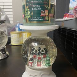 Snow Globe Candle Holder