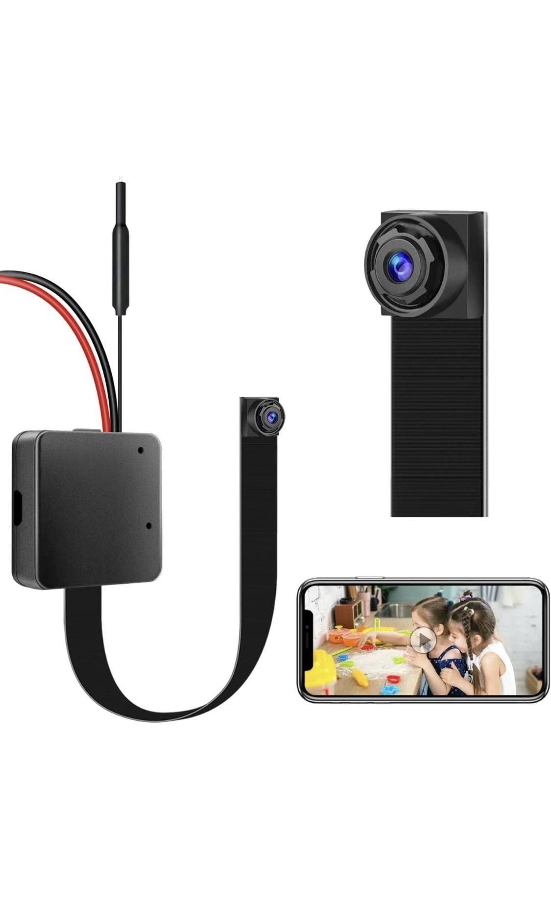 Hidden Camera Spy Camera 20-Hour Battery Life, WiFi Wireless Mini Hidden Camera 1080P, DIY Portable Pocket Button Cam Covert Camera for Home Security