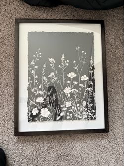 Beautiful glass floral picture frame