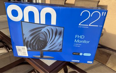 onn 22" FHD (1920 x 1080p) 100hz Office Monitor with 6 ft HDMI Cable, Black