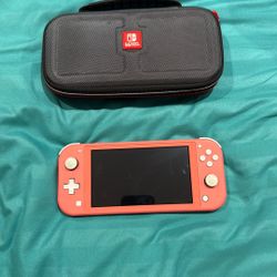 Nintendo Switch LITE With Case!  (CORAL)