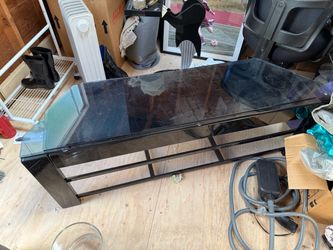 Modern glass TV or stereo stand