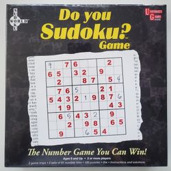University Games Do You Sudoku? Game Kids Family NIB Numbers Board Game
