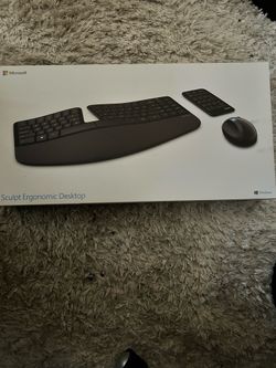 Microsoft Sculp Ergonomic Keyboard and Mouse.