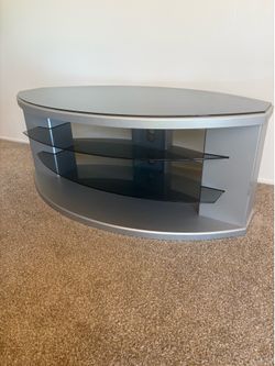 Entertainment center glass top