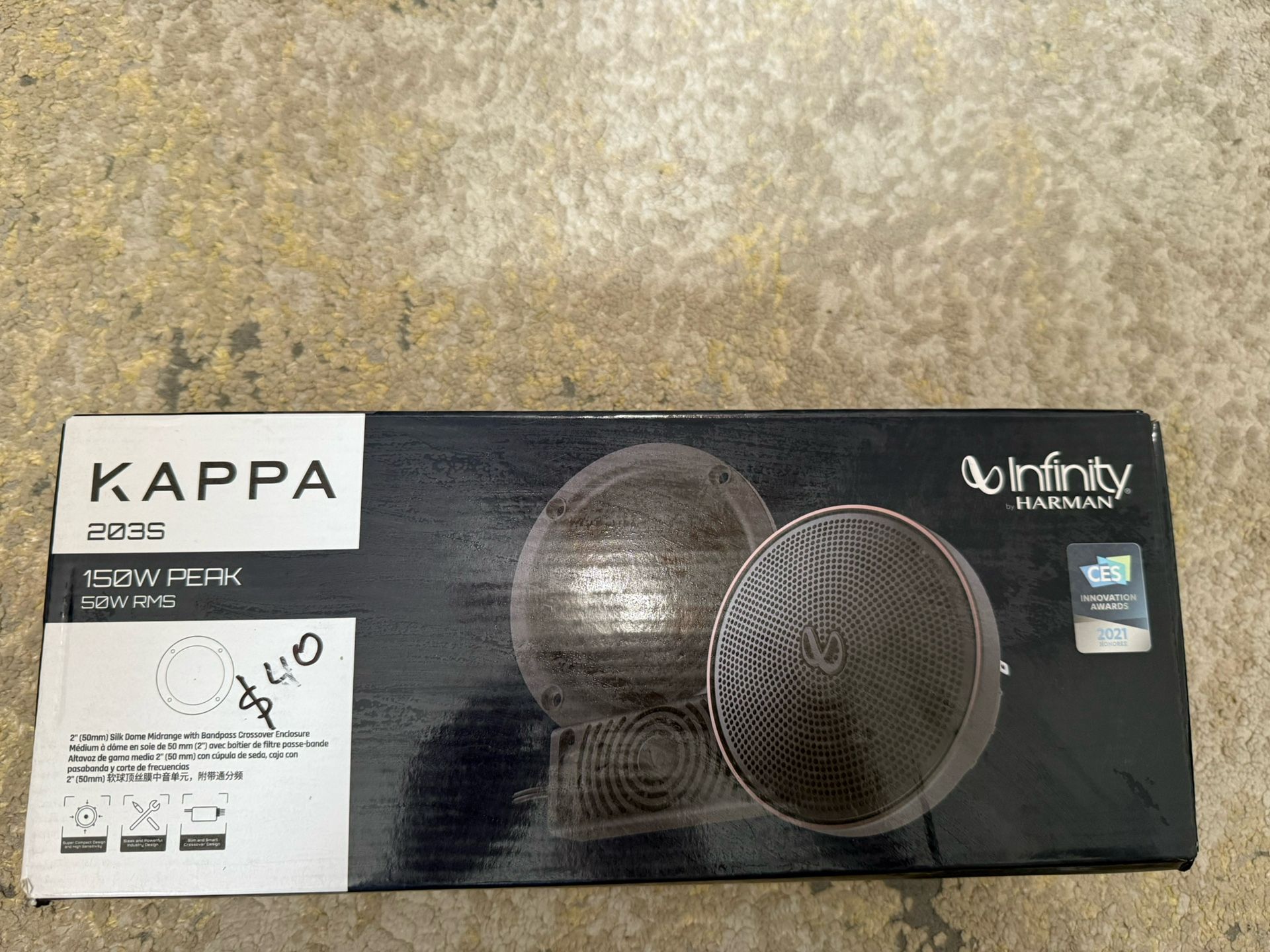 Brand New Infinity Kappa 203S Speakers, Not JL Audio, Bose, Alpine, Jbl 