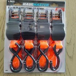 Set of 4 Ratchet Tie Downs Rated 400 pounds