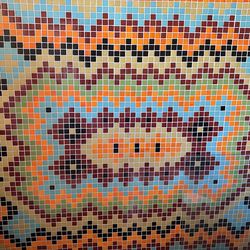 Original Native American Style Mosiac Picture .