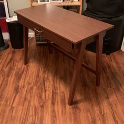 brown Desk with office Chair good condition