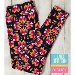 NWOT SUPER RARE LuLaRoe x Disney Collection Aztec Mickey Leggings Size TC