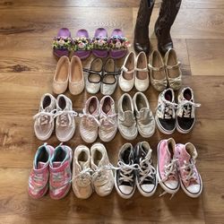 Girls Size 13 Shoes - Converse Vans Zara Sketchers Dress Heels Boots Slippers