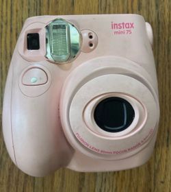 Fuji Instax Mini 7 + Plus Camera Light Pink Tested and Working