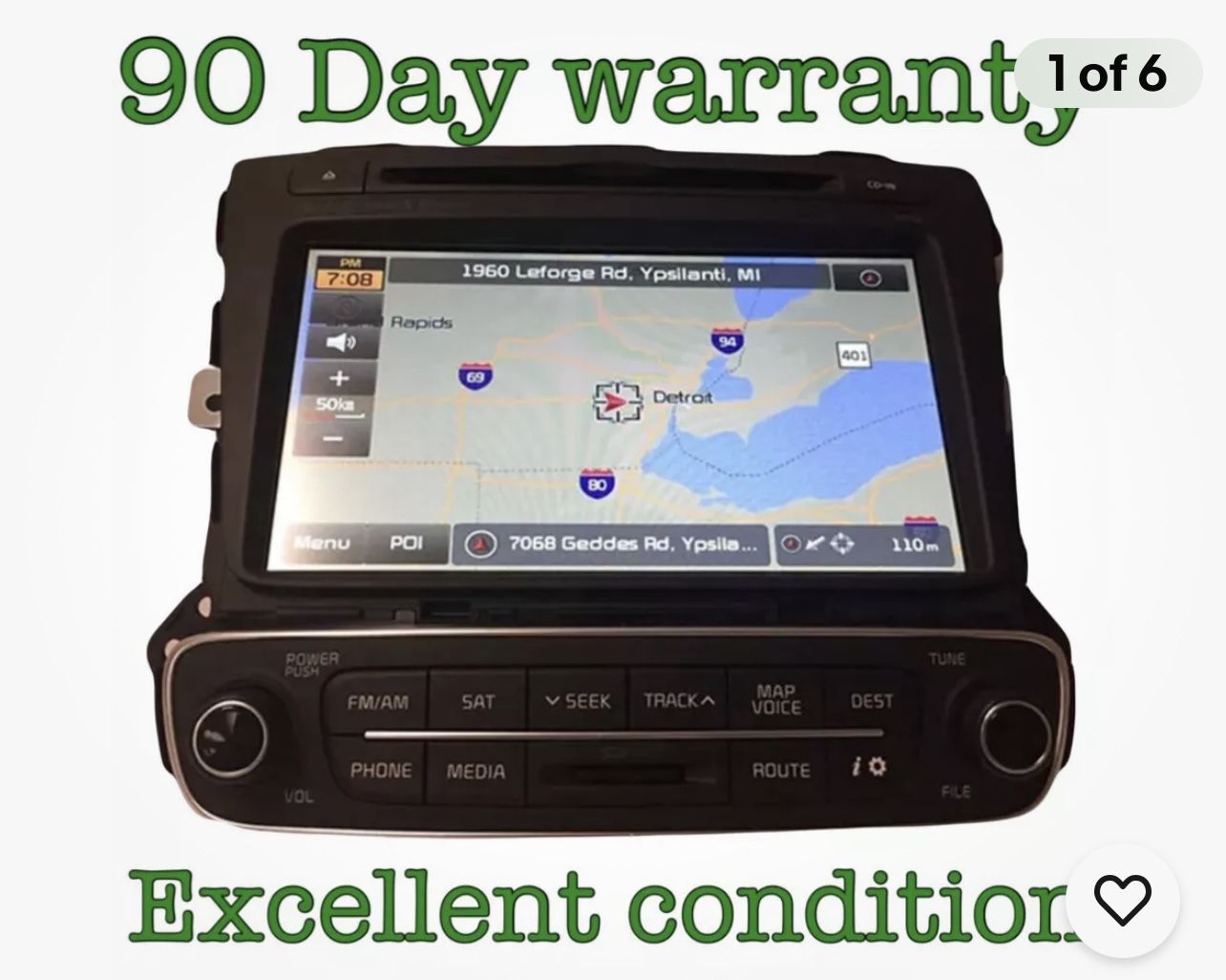 2014 2015 Kia Sorento OEM Infinity Navigation CD MP3 Sirius Bluetooth radio