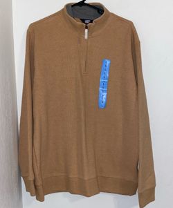 Lands' End Men's Bedford Rib Quarter Zip Long Sleeve Soft Cozy Pullover NWT