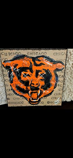 Unique, Canvas Painting, Chicago Bears (20"×20") firm.