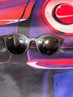 Ray-Ban Round Sunglasses with Red Accents