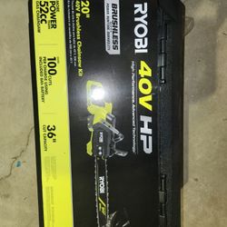 Ryobi 20" Chainsaw With Battery And Charger