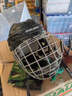 Bauer Black Hockey Helmet with Cage