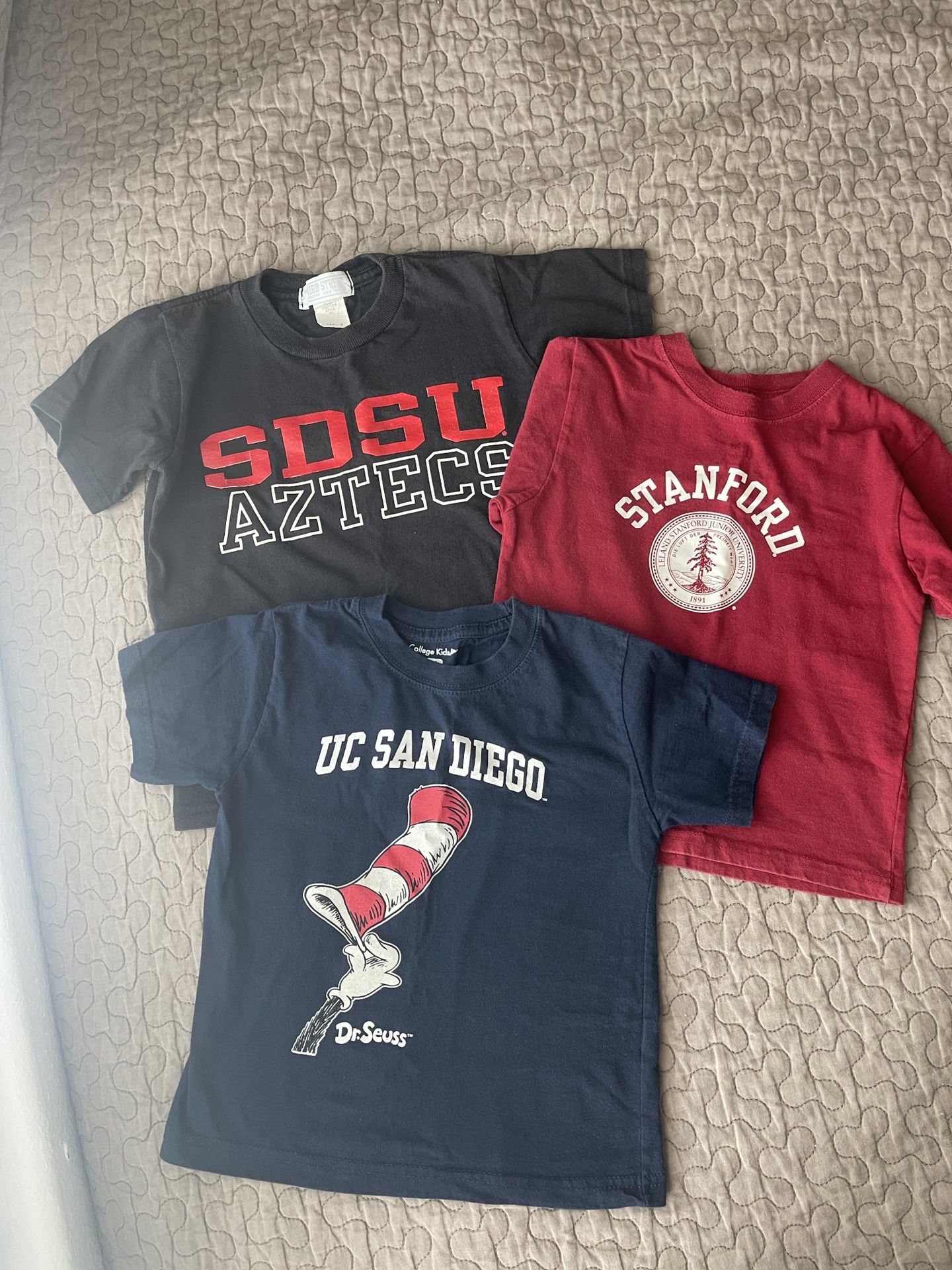 College Shirts-Stanford, UC SD & SD State 