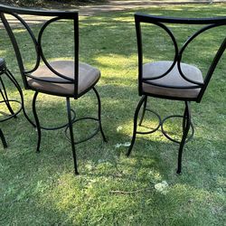 Swivel bar height stools