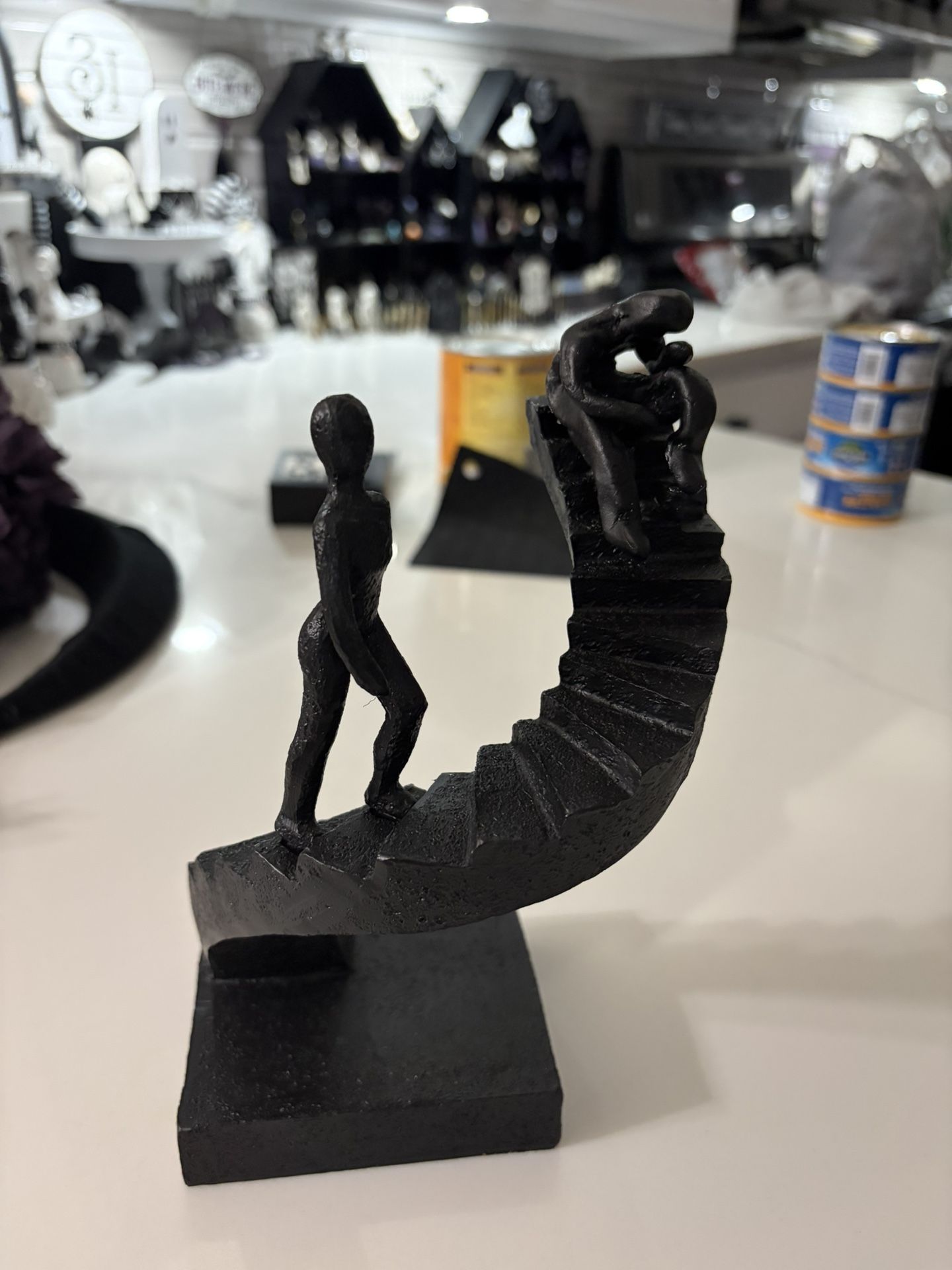 New Man Walking Up Stairs Sculpture Art Desk Decoration