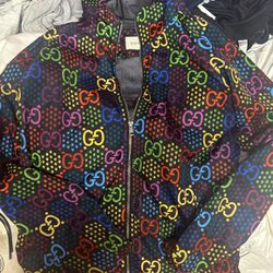 Authentic GUCCI multi Colored Zip Up Hoodie 