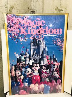 Vintage 1983 Walt Disney Magic Kingdom Promotional Poster