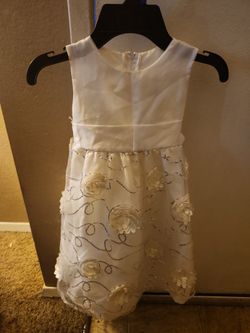 White Dress For Little Girl Size 2