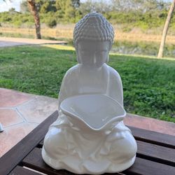 Z Gallerie Porcelain white Budda figure