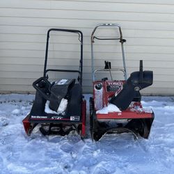2 Snowblowers For Parts Or Repairable (Both For $40)