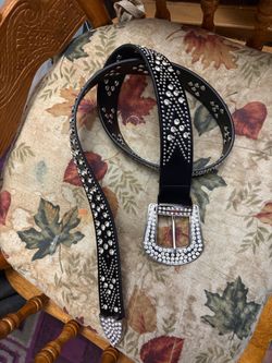 Black Rhinestone Studded Belt & Silver Rhinestone studded belt $25 EACH